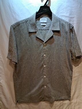 Lindbergh Short-Sleeve Casual Button-Down Shirt - Olive